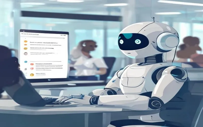 Hình ảnh minh họa chatbot AI hỗ trợ dịch vụ khách hàng, tạo cảm giác thân thiện và chuyên nghiệp